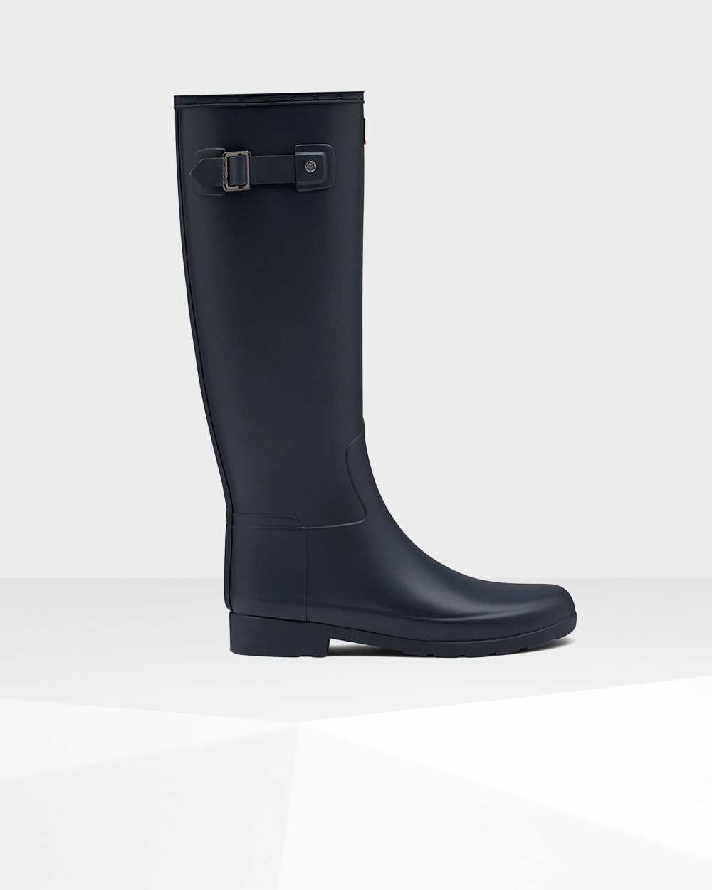 Hunter Women's Refined Slim Fit Tall Wellington Boots Navy,HYWP42619